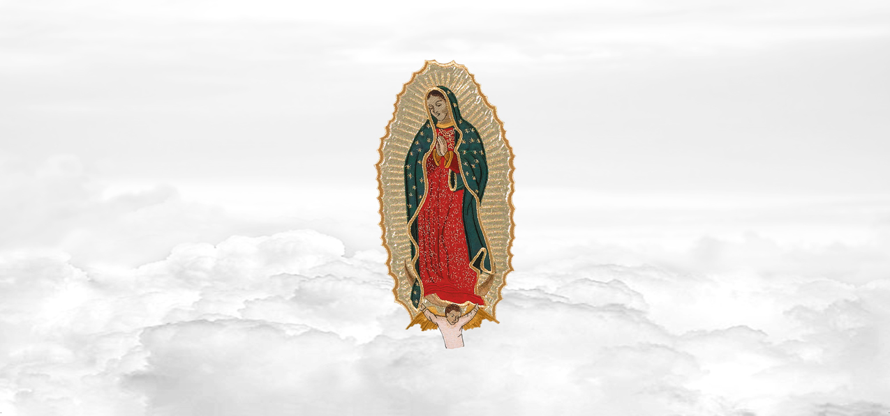 P 110 WT Lady of Guadalupe Clouds White